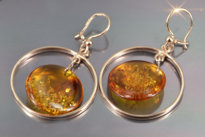 Boucles d’oreilles en argent rose soviétique plaqué or rose 925 Veab010